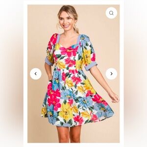 NWT Jodifl Coryn floral Print dress Size‎ 1X
